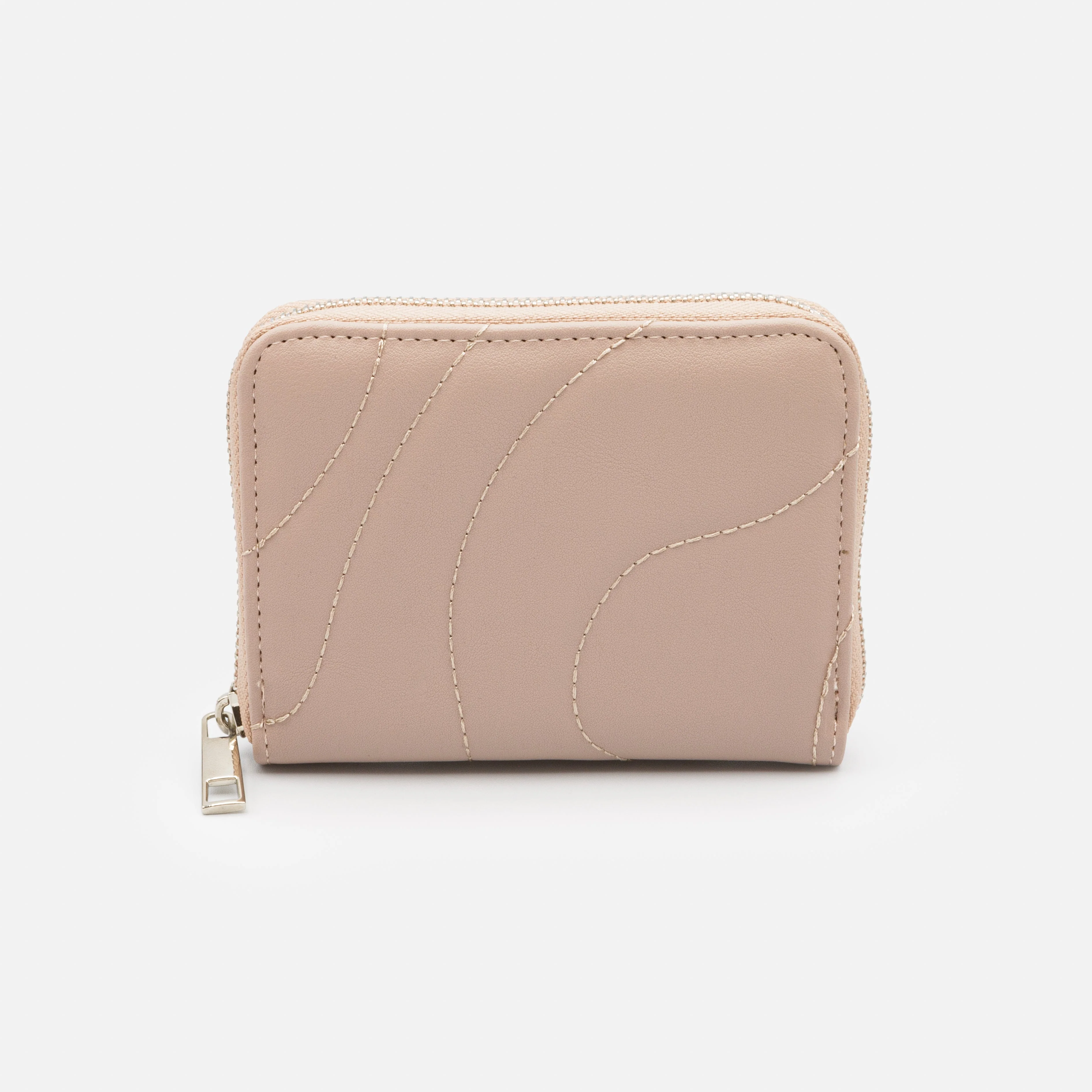 Portefeuille vieux rose matelassé en PU