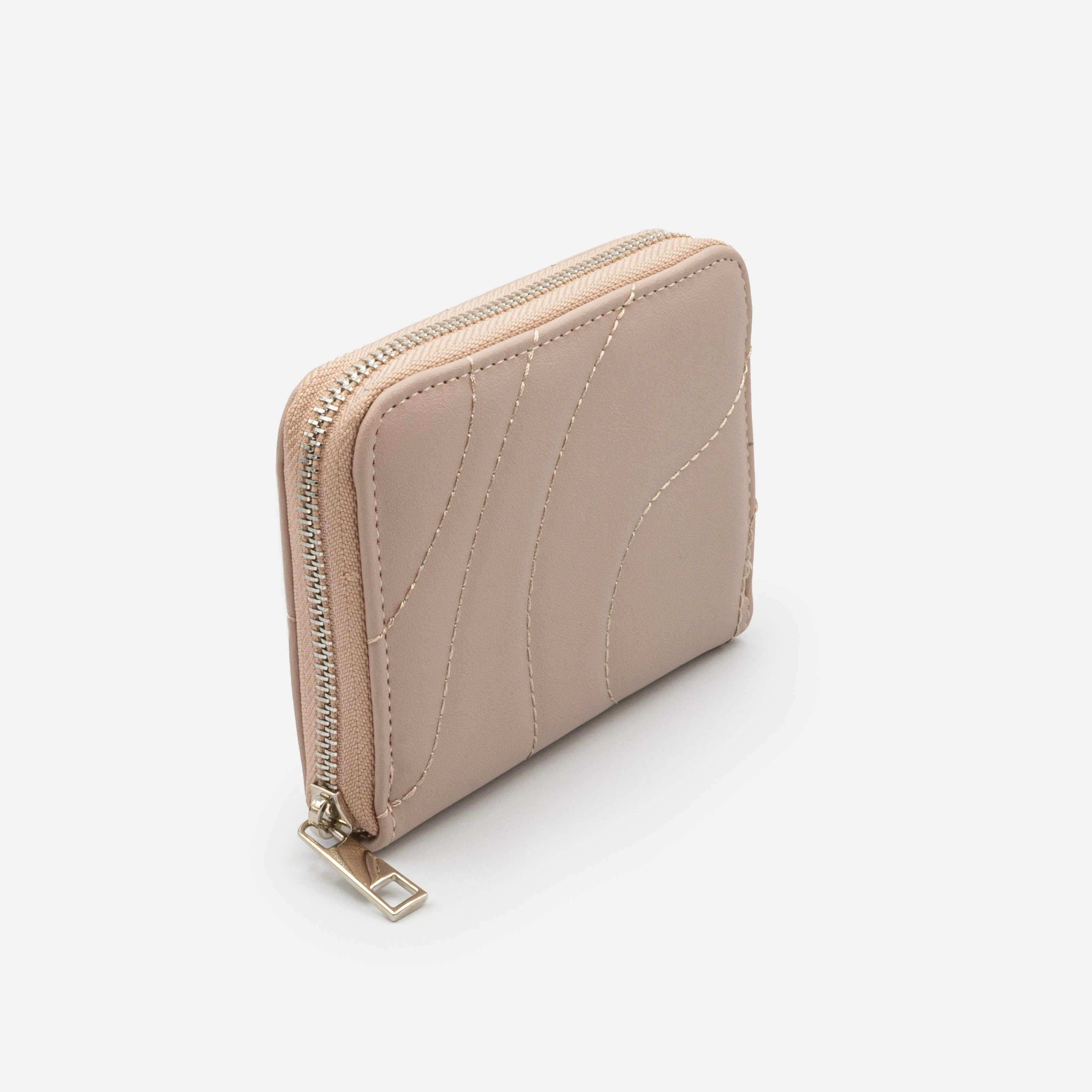 Portefeuille vieux rose matelassé en PU - Image 2